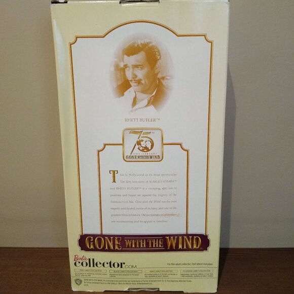 NIB Barbie Collector 75th Anniversary Gone With The Wind Doll - Rhett Butler - Picture 2 of 6